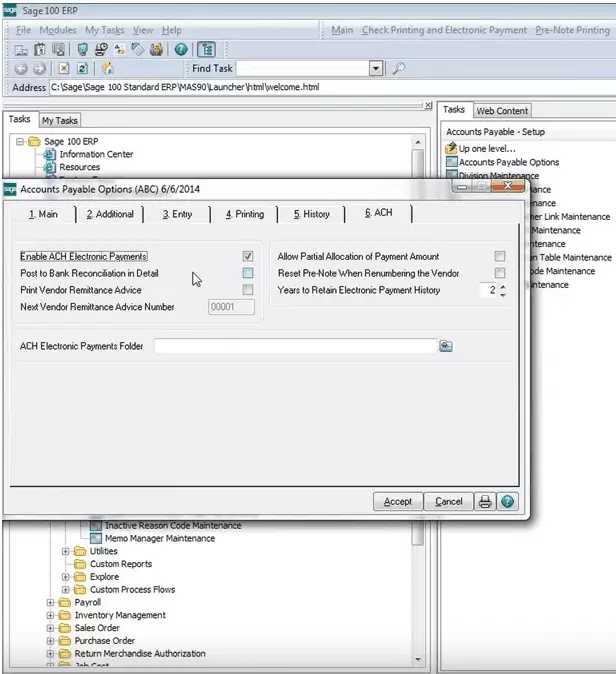 Sage100_ACH_Settings