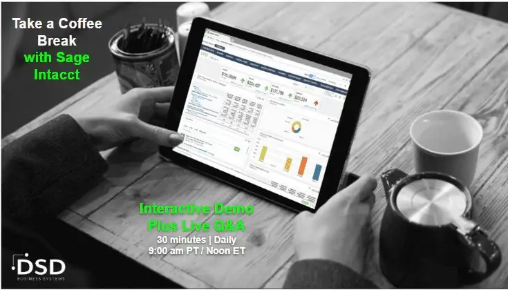 Sage Intacct 30 minute Coffee Break Demo
