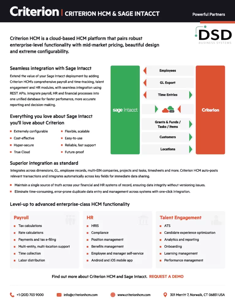 DSD Sage Intacct for Non-Profits