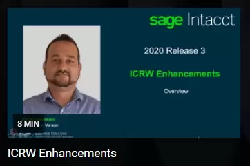 Sage Intacct 2020 R3 ICRW