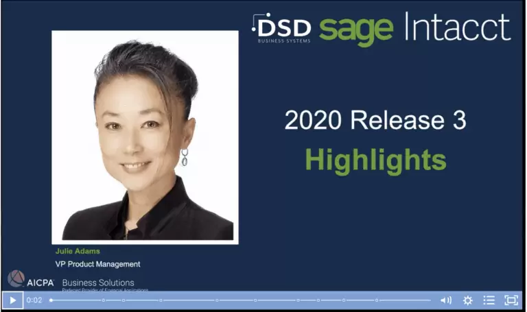 sage intacct 2020 release 3 video