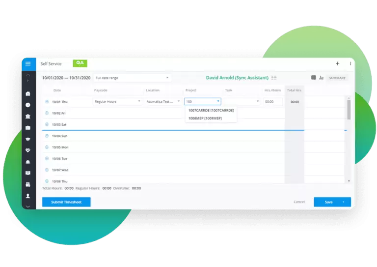 Timesheets: Code/Description Visibility and Searching in Fields by Code/Description