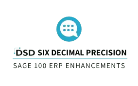 DSD Six Decimal Precision Sage 100 Enhancements