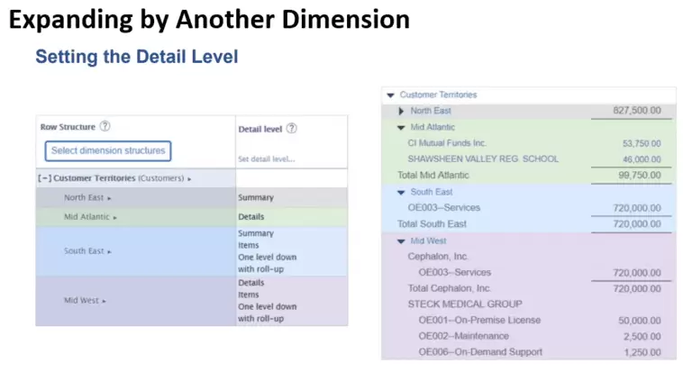 Sage Intacct Expanding by Dimension