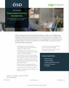 Sage Intacct Learning Membership