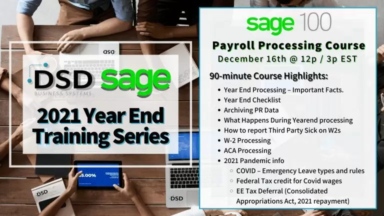 Sage Year End Series 2021