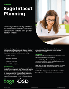 Sage Intacct Budgeting and Planning