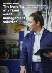 The benefits of a fixed asset management solution