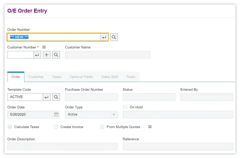 Sage 300 Sales order management