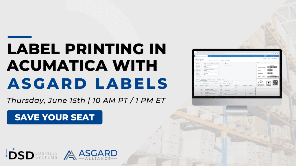 Label Printing in Acumatica with Asgard Alliance