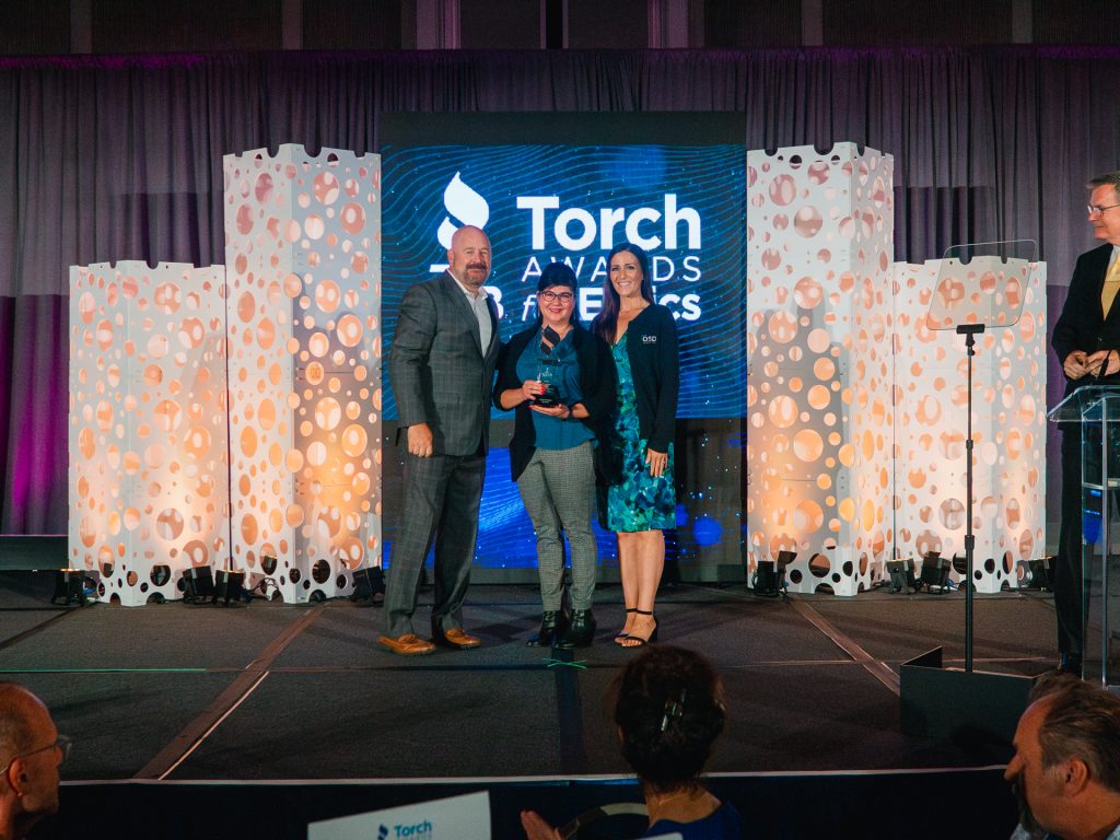 2024 BBB Torch Awards DSD Kayley and Kimberly Accepting Award