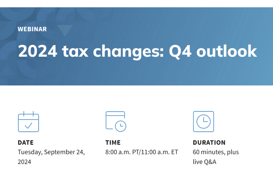 2024 tax changes: Q4 outlook