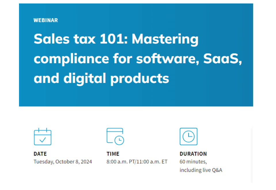 Sales tax 101: Mastering compliance for software, SaaS, and digital products