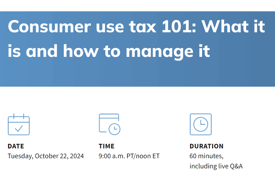 Consumer use tax 101: What it is and how to manage it