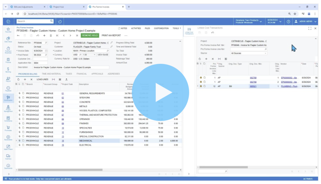 Acumatica R2 Virtual Launch - Construction