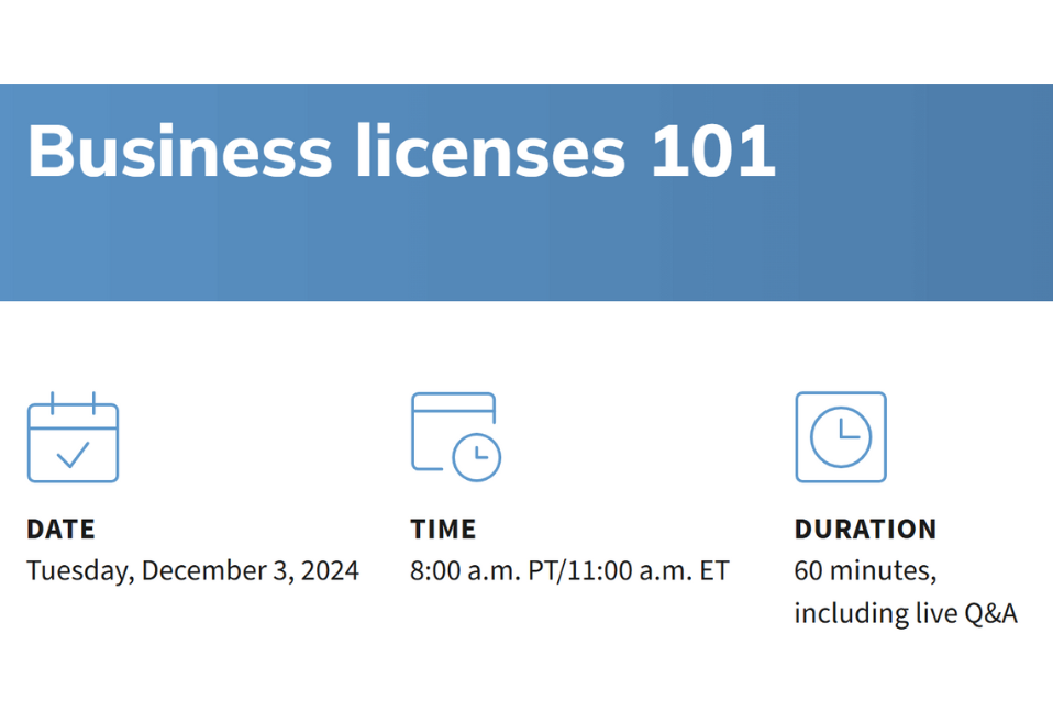 Business licenses 101