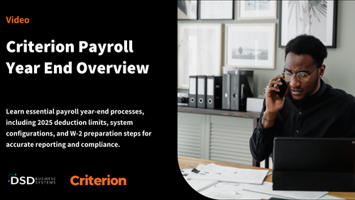 Criterion Payroll Year End Overview