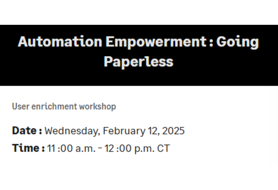 Automation Empowerment : Going Paperless